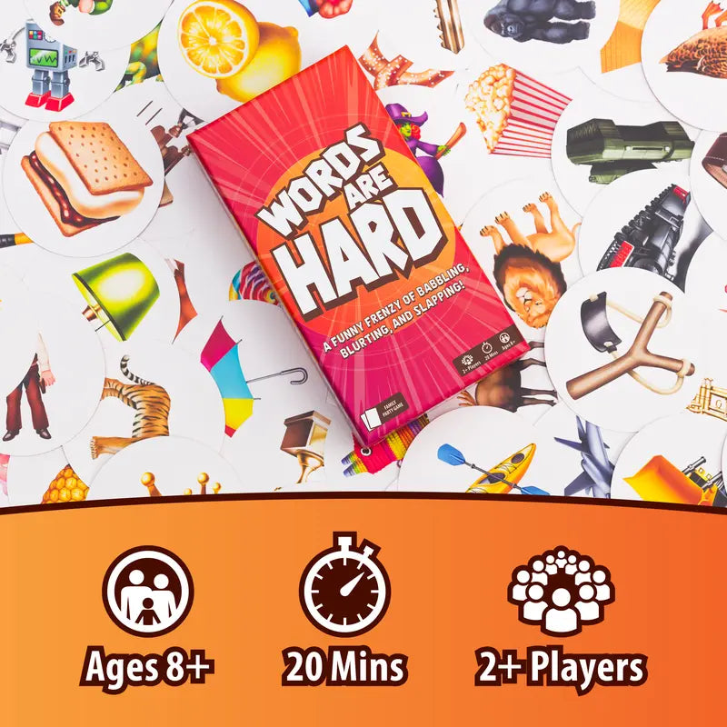 Words Are Hard - Fast Family Card Game! – Christmas Gift Party Card Game Christmas For Kids, Friends and Families for Game Night